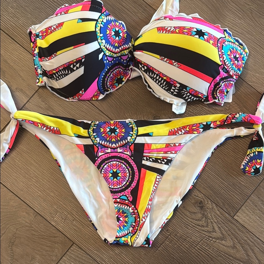 Tezenis Colorful Patterned Bikini Set NWT